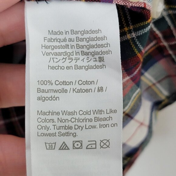 J.Crew The Broken In Oxford Cotton Outdoor Plaid Long Sleeve Button Up Shirt XL - Picture 10 of 10